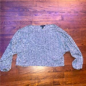 Gray cropped long sleeve